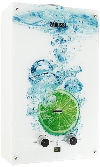 Газовая колонка Zanussi GWH 10 Fonte Glass Lime (лайм) УУУУ02476