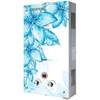 Газовая колонка  Zerten  Glass D-20 кВт (синий цветок на белом фоне) - фото 6958