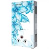 Газовая колонка  Zerten  Glass D-20 кВт (синий цветок на белом фоне) УУУУ01020 - фото 6958